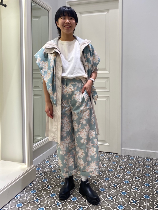 leflah ワイドパンツ 白 サテンタックワイドパンツ(ロングパンツ)｜PANTS（パンツ