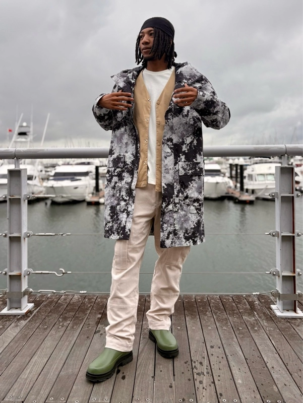 メンズ 透湿防水 プリントレインコート ZBHAM57 - AIGLE（エーグル