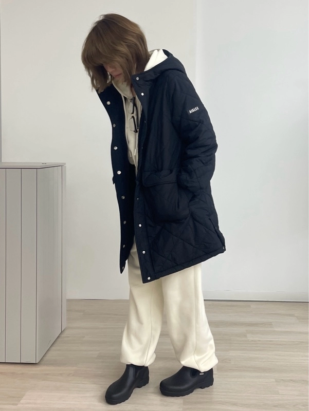 AIGLEリバーシブルコート レディース 撥水 インサレーション リバーシブルジャケット RP OBFBP41